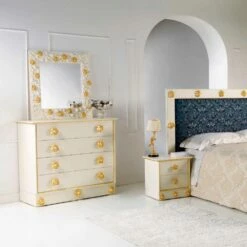 Dresser 4 Laden Te Ontwerpen Met Houten Knoppen In De Vorm Van Rozen Renoir -Slide Shop como 4 cassetti di design in legno con pomelli a forma di rose renoir 3