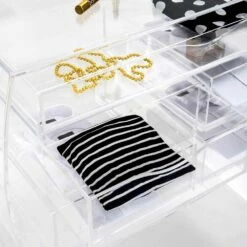 Chest 5 Laden Modern Design Plexiglas Billy -Slide Shop como 5 cassetti design moderno plexiglass trasparente billy 3