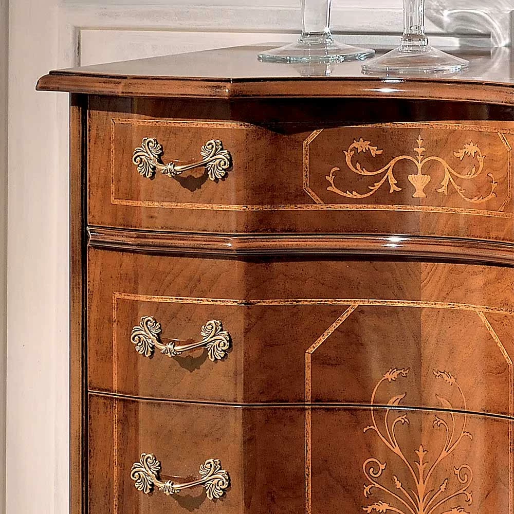 Klassieke Ladekast Met 8 Lades In Bassano Walnut Wood Made In Italy - Luxury 3 Klassieke Ladekast Met 8 Lades In Bassano Walnut Wood Made In Italy - Luxury - Afbeelding 3