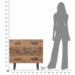 Dressoir Van Acaciahout En Ijzer Met 3 Moderne Designladen - Emerald -Slide Shop como in legno di acacia e ferro con 3 cassetti di design moderno emerald 5