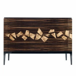 Design Ebbenhouten Ladekast 4Cassetti Grilli Zarafa Gemaakt In Italië