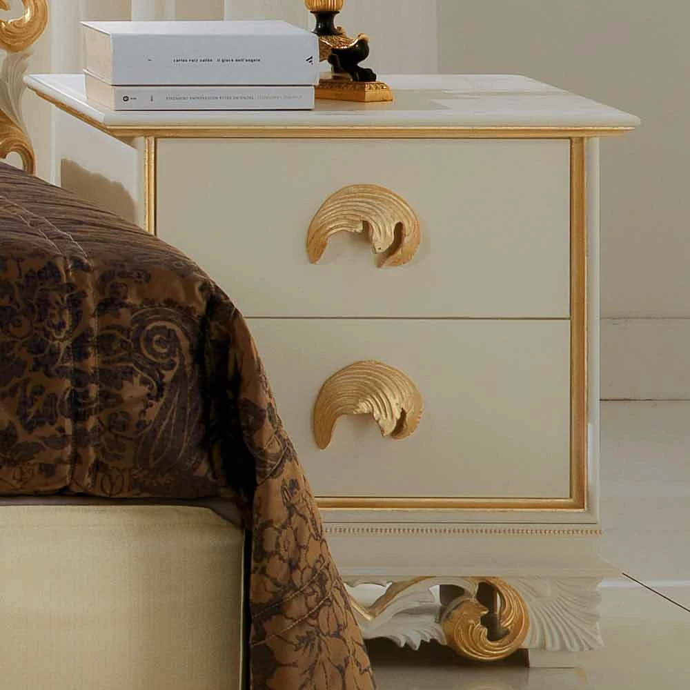 Ontwerpen Nachtkastje In Hout Met 2 Laden Zucchi, Made In Italy 2 Ontwerpen Nachtkastje In Hout Met 2 Laden Zucchi, Made In Italy - Afbeelding 2