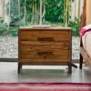 Hedendaagse Nachtkastje 2 Laden Antieke Eiken, L.60xp.42 Cm, Margo