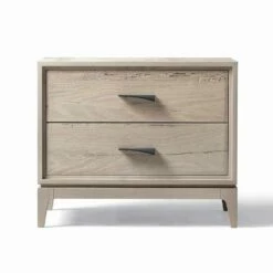 Hedendaagse Nachtkastje 2 Laden Antieke Eiken, L.60xp.42 Cm, Margo -Slide Shop comodino moderno 2 cassetti in rovere antico l 60 x p 42 cm margo 2