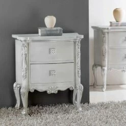 Bedside Klassieke Massief Hout, Handvatten Bone Crystal