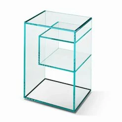 Nachtkastje In Extra Helder Glas 2 Afmetingen Made In Italy - Linzy -Slide Shop comodino tavolino in vetro extrachiaro 2 dimensioni made in italy linzy 3