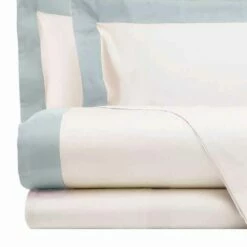 Satijnen Lakenset Voor Tweepersoonsbed Met Gekleurde Randen - Hyacint -Slide Shop completo lenzuola da letto matrimoniale in raso con bordi colorati giacinto 8