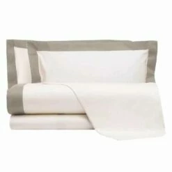 Satijnen Lakenset Voor Tweepersoonsbed Met Gekleurde Randen - Hyacint -Slide Shop completo lenzuola da letto matrimoniale in raso con bordi colorati giacinto 9