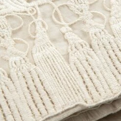 Licht Linnen Lakenset Voor Tweepersoonsbed Met Kanten Kwastjes - Filippus -Slide Shop completo lenzuola matrimoniale in lino leggero con pizzo nappine filippus 3