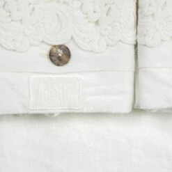 Armonia 2-kleurenset Van Licht Linnen En Kant Voor Tweepersoonsbed - Dettox -Slide Shop completo lenzuola matrimoniale in lino leggero e pizzo armonia 2 colori dettox 8