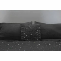 Dekbedovertrek In Zwart Linnen Met Luxe Tweepersoonsbed - Damante -Slide Shop copripiumone in lino nero con cristalli letto matrimoniale di lusso damante 4