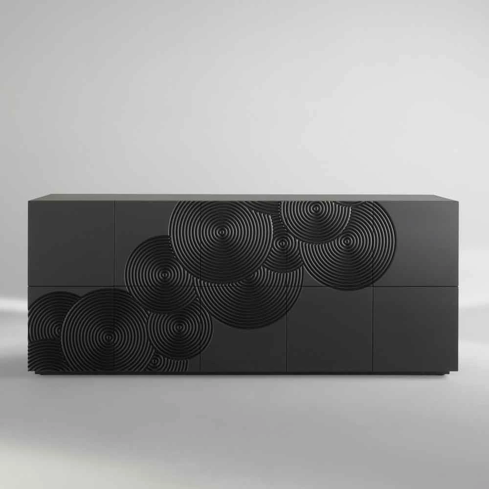 Dressoir Met 10 Ante Slate, Modern Design, Wit, Zwart Of Goud 3 Dressoir Met 10 Ante Slate, Modern Design, Wit, Zwart Of Goud - Afbeelding 3