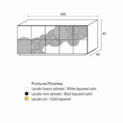Dressoir Met 10 Ante Slate, Modern Design, Wit, Zwart Of Goud 11 Dressoir Met 10 Ante Slate, Modern Design, Wit, Zwart Of Goud -Slide Shop credenza a 10 ante ardesia design moderno bianca nera oppure oro 5