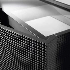 Geloof Modern Design Zwart Met 2 Deuren En Uittrekbare Lade Flora 12 Geloof Modern Design Zwart Met 2 Deuren En Uittrekbare Lade Flora -Slide Shop credenza a 2 ante nera con 2 ante e cassettone estraibile flora 4