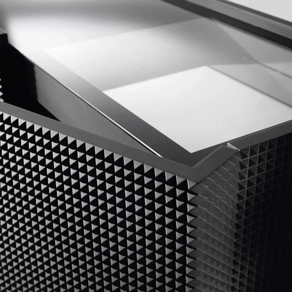 Geloof Modern Design Zwart Met 2 Deuren En Uittrekbare Lade Flora 4 Geloof Modern Design Zwart Met 2 Deuren En Uittrekbare Lade Flora - Afbeelding 4