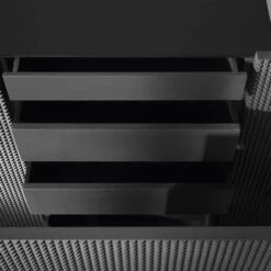 Geloof Modern Design Zwart Met 2 Deuren En Uittrekbare Lade Flora 13 Geloof Modern Design Zwart Met 2 Deuren En Uittrekbare Lade Flora -Slide Shop credenza a 2 ante nera con 2 ante e cassettone estraibile flora 5