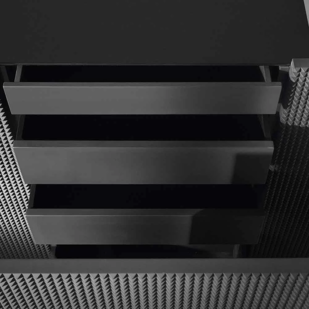 Geloof Modern Design Zwart Met 2 Deuren En Uittrekbare Lade Flora 5 Geloof Modern Design Zwart Met 2 Deuren En Uittrekbare Lade Flora - Afbeelding 5