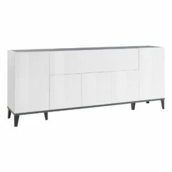 Laag Dressoir Met 5 Deuren En Centraal Compartiment Made In Italy - Louisiana -Slide Shop credenza bassa a 5 ante e vano centrale realizzato in italia luisiana