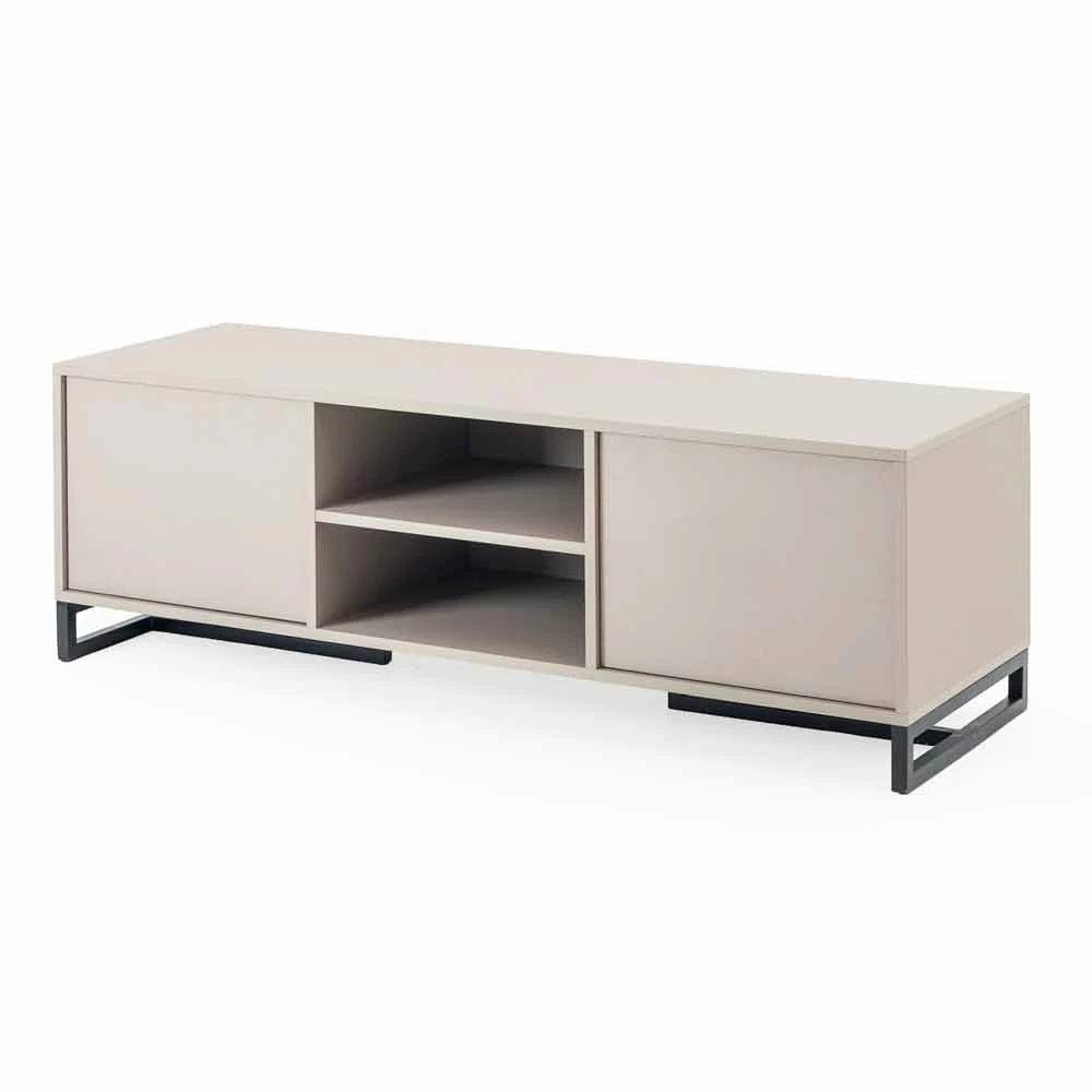 Modern Laag Dressoir In Mdf En Metaal Made In Italy - Rohan 2 Modern Laag Dressoir In Mdf En Metaal Made In Italy - Rohan - Afbeelding 2
