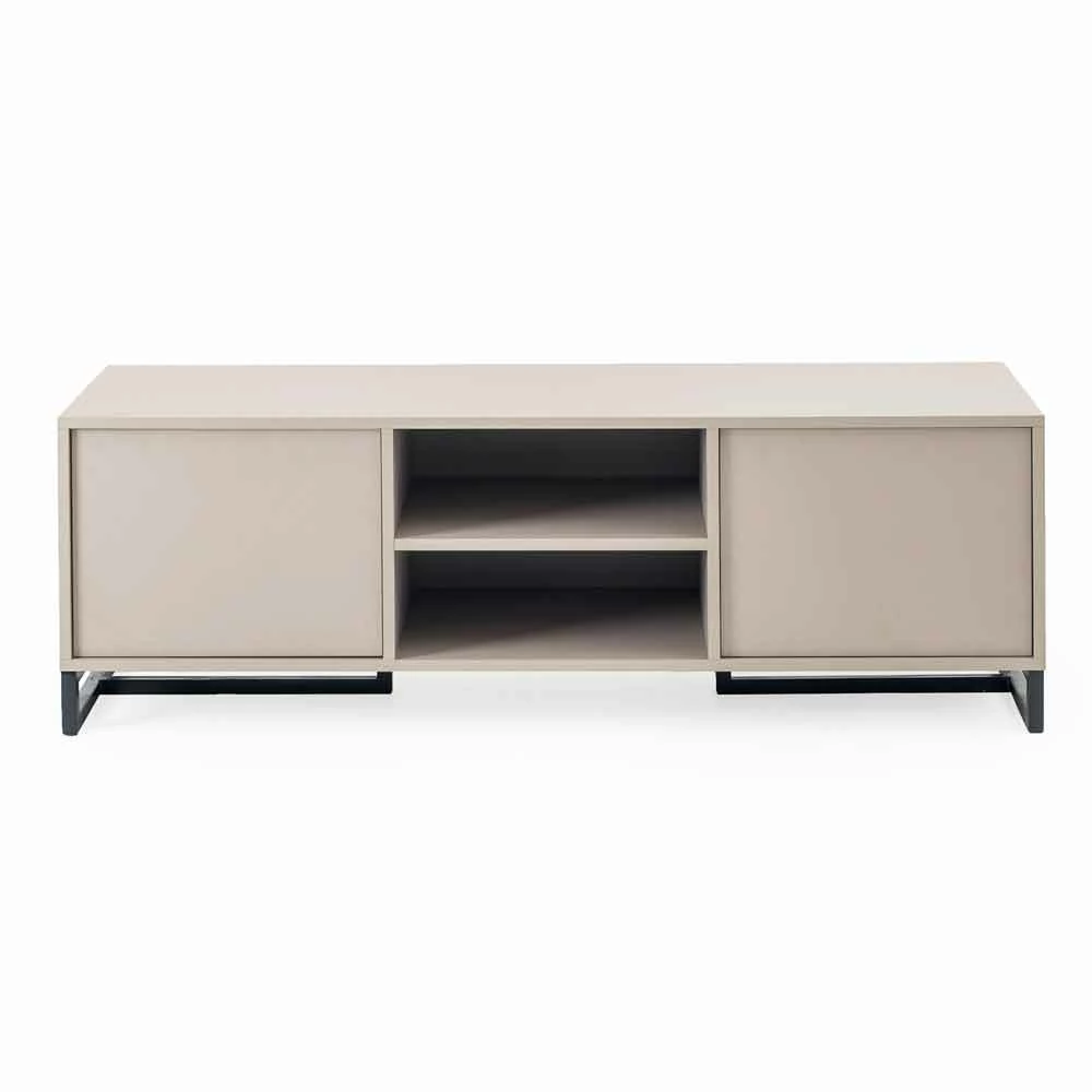 Modern Laag Dressoir In Mdf En Metaal Made In Italy - Rohan 1 Modern Laag Dressoir In Mdf En Metaal Made In Italy - Rohan