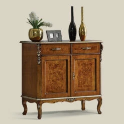 Klassiek Dressoir 2 Deuren En 2 Laden In Hout Made In Italy - Cheverny