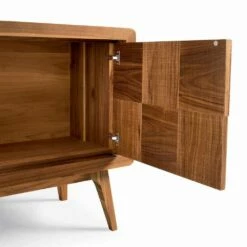 Kast Met 3 Deuren In Massief Hout Modern Design Nensi -Slide Shop credenza con 3 ante in legno di noce massello design moderno nensi 3