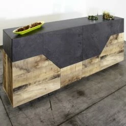 Keuken Dressoir In Melamine 4 Scharnierende Kamers Made In Italy - Geraldina -Slide Shop credenza cucina in nobilitato 4 vani a battente made in italy geraldina 6