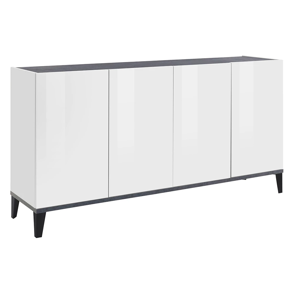 Modern Keuken Dressoir Met 4 Deuren In Melamine Hout Made In Italy - Damiana 6 Modern Keuken Dressoir Met 4 Deuren In Melamine Hout Made In Italy - Damiana - Afbeelding 6