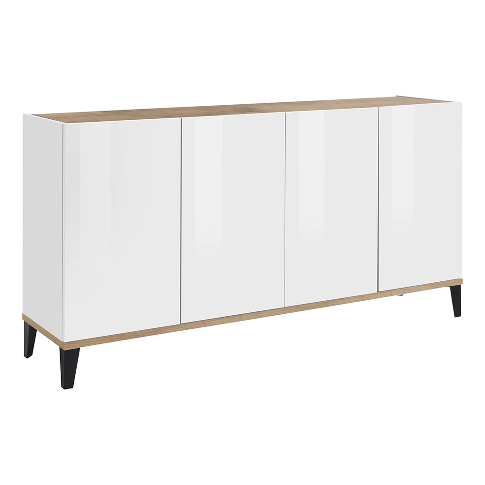 Modern Keuken Dressoir Met 4 Deuren In Melamine Hout Made In Italy - Damiana 2 Modern Keuken Dressoir Met 4 Deuren In Melamine Hout Made In Italy - Damiana - Afbeelding 2