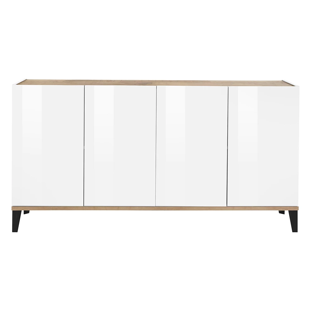 Modern Keuken Dressoir Met 4 Deuren In Melamine Hout Made In Italy - Damiana 3 Modern Keuken Dressoir Met 4 Deuren In Melamine Hout Made In Italy - Damiana - Afbeelding 3