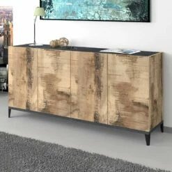 Modern Keuken Dressoir Met 4 Deuren In Melamine Hout Made In Italy - Damiana 19 Modern Keuken Dressoir Met 4 Deuren In Melamine Hout Made In Italy - Damiana -Slide Shop credenza cucina moderna a 4 ante in legno nobilitato made in italy damiana 7