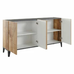 Modern Keuken Dressoir Met 4 Deuren In Melamine Hout Made In Italy - Damiana 20 Modern Keuken Dressoir Met 4 Deuren In Melamine Hout Made In Italy - Damiana -Slide Shop credenza cucina moderna a 4 ante in legno nobilitato made in italy damiana 8