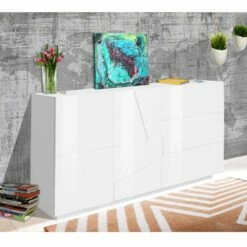 Dressoir Voor Binnen Met 2 Deuren En 3 Lades Made In Italy - Naditza -Slide Shop credenza da interno con 2 ante e 3 cassetti made in italy naditza 2