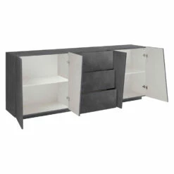 Slide Shop -Slide Shop credenza da interno con 4 ante e 3 cassetti in melaminico made in italy popilio 1