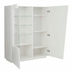 Dressoir Voor Binnen Met Vitrine En 2 Deuren Made In Italy - Popilio -Slide Shop credenza da interno con vetrina e 2 ante made in italy popilio 1