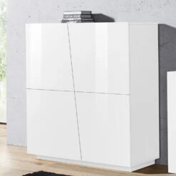Melamine Dressoir Met 4 Deuren Made In Italy - Popilio -Slide Shop credenza da salotto in melaminico con 4 ante made in italy popilio 2