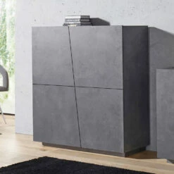 Melamine Dressoir Met 4 Deuren Made In Italy - Popilio -Slide Shop credenza da salotto in melaminico con 4 ante made in italy popilio 5