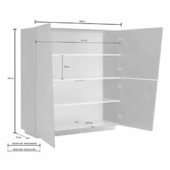 Melamine Dressoir Met 4 Deuren Made In Italy - Popilio -Slide Shop credenza da salotto in melaminico con 4 ante made in italy popilio 6