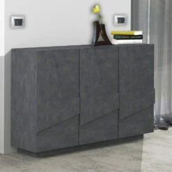 Woonkamer Dressoir Met 3 Deuren In Melamine Made In Italy - Naditza -Slide Shop credenza da soggiorno con 3 ante in melaminico made in italy naditza 5