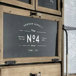 Dressoir Van Staal En Grenenhout Met Wielen Industrieel Ontwerp - County -Slide Shop credenza in acciaio e legno di pino con ruote design industriale contea 5