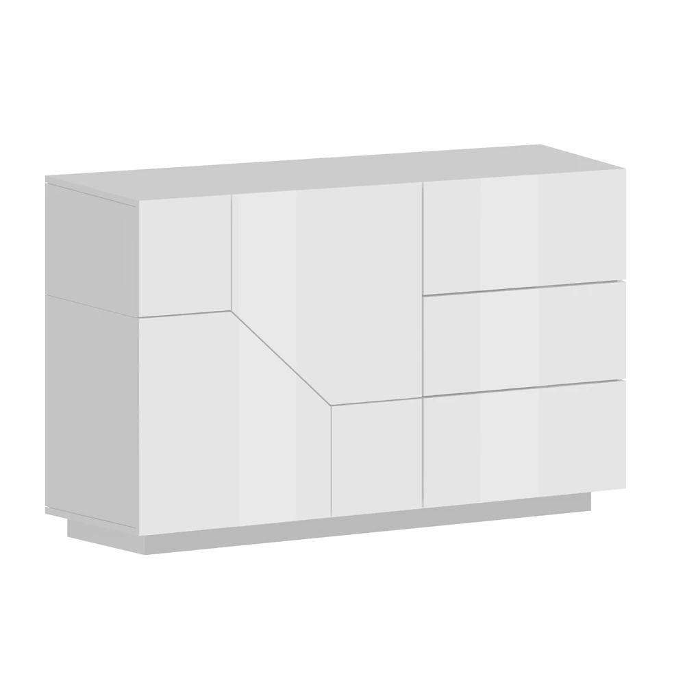 Houten Dressoir Met Scharnierende Deuren En Laden Made In Italy - Bernice 2 Houten Dressoir Met Scharnierende Deuren En Laden Made In Italy - Bernice - Afbeelding 2