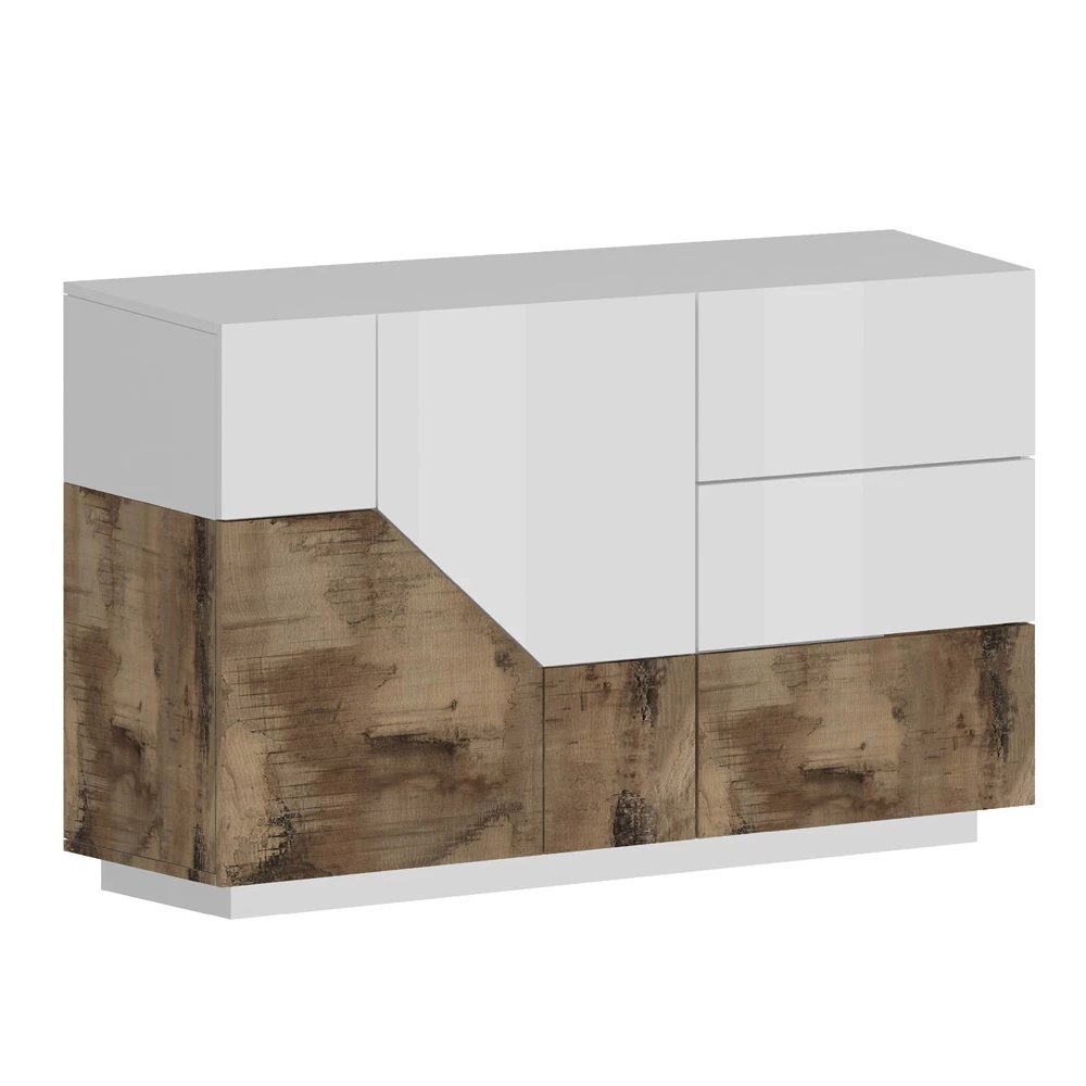 Houten Dressoir Met Scharnierende Deuren En Laden Made In Italy - Bernice 5 Houten Dressoir Met Scharnierende Deuren En Laden Made In Italy - Bernice - Afbeelding 5