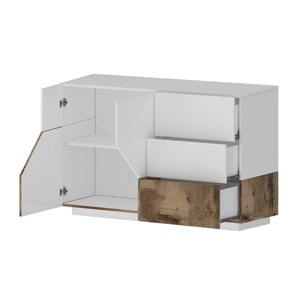 Houten Dressoir Met Scharnierende Deuren En Laden Made In Italy - Bernice 6 Houten Dressoir Met Scharnierende Deuren En Laden Made In Italy - Bernice - Afbeelding 6