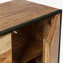 Dressoir In Acaciahout En Staal 3 Of 4 Deuren Homemotion - Cristoforo -Slide Shop credenza in legno di acacia e acciaio 3 o 4 ante homemotion cristoforo 7