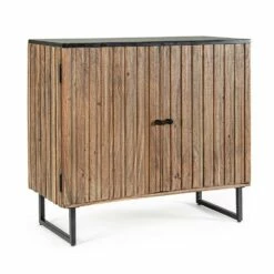 Dressoir In Acaciahout En Marmeren Blad Van Vintage Design - Syrio