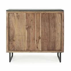 Dressoir In Acaciahout En Marmeren Blad Van Vintage Design - Syrio 12 Dressoir In Acaciahout En Marmeren Blad Van Vintage Design - Syrio -Slide Shop credenza in legno di acacia e piano in marmo di design vintage syrio 4