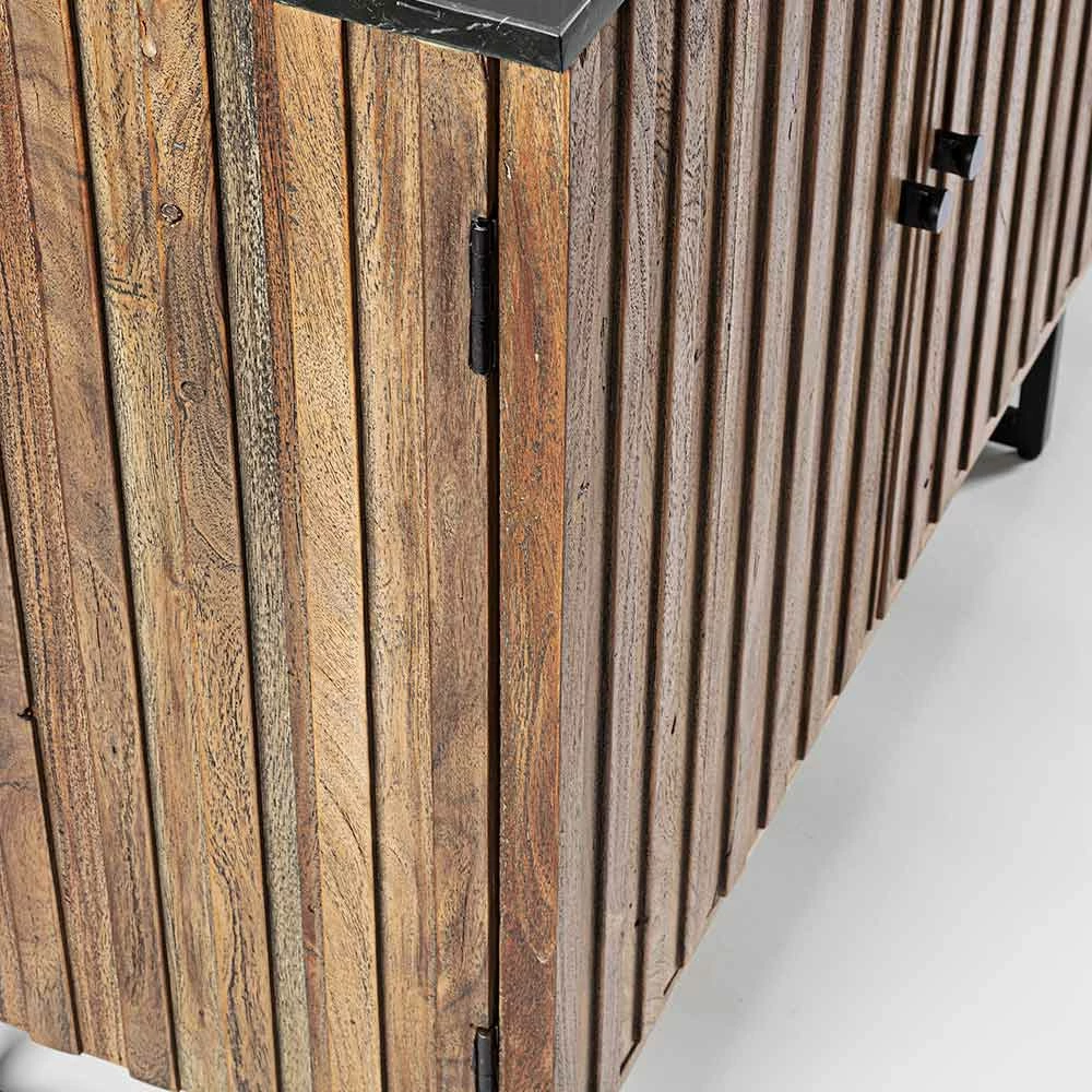 Dressoir In Acaciahout En Marmeren Blad Van Vintage Design - Syrio 6 Dressoir In Acaciahout En Marmeren Blad Van Vintage Design - Syrio - Afbeelding 6