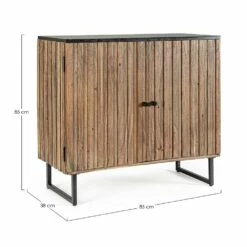 Dressoir In Acaciahout En Marmeren Blad Van Vintage Design - Syrio 15 Dressoir In Acaciahout En Marmeren Blad Van Vintage Design - Syrio -Slide Shop credenza in legno di acacia e piano in marmo di design vintage syrio 7