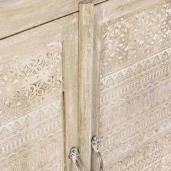 Dressoir Van Mangohout Met Met De Hand Ingelegde Decoraties - Zotto -Slide Shop credenza in legno di mango con decorazioni intarsiate a mano zotto 3