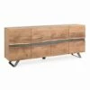 Dressoir In Hout En Geverfd Staal Modern Design Homemotion - Silvia